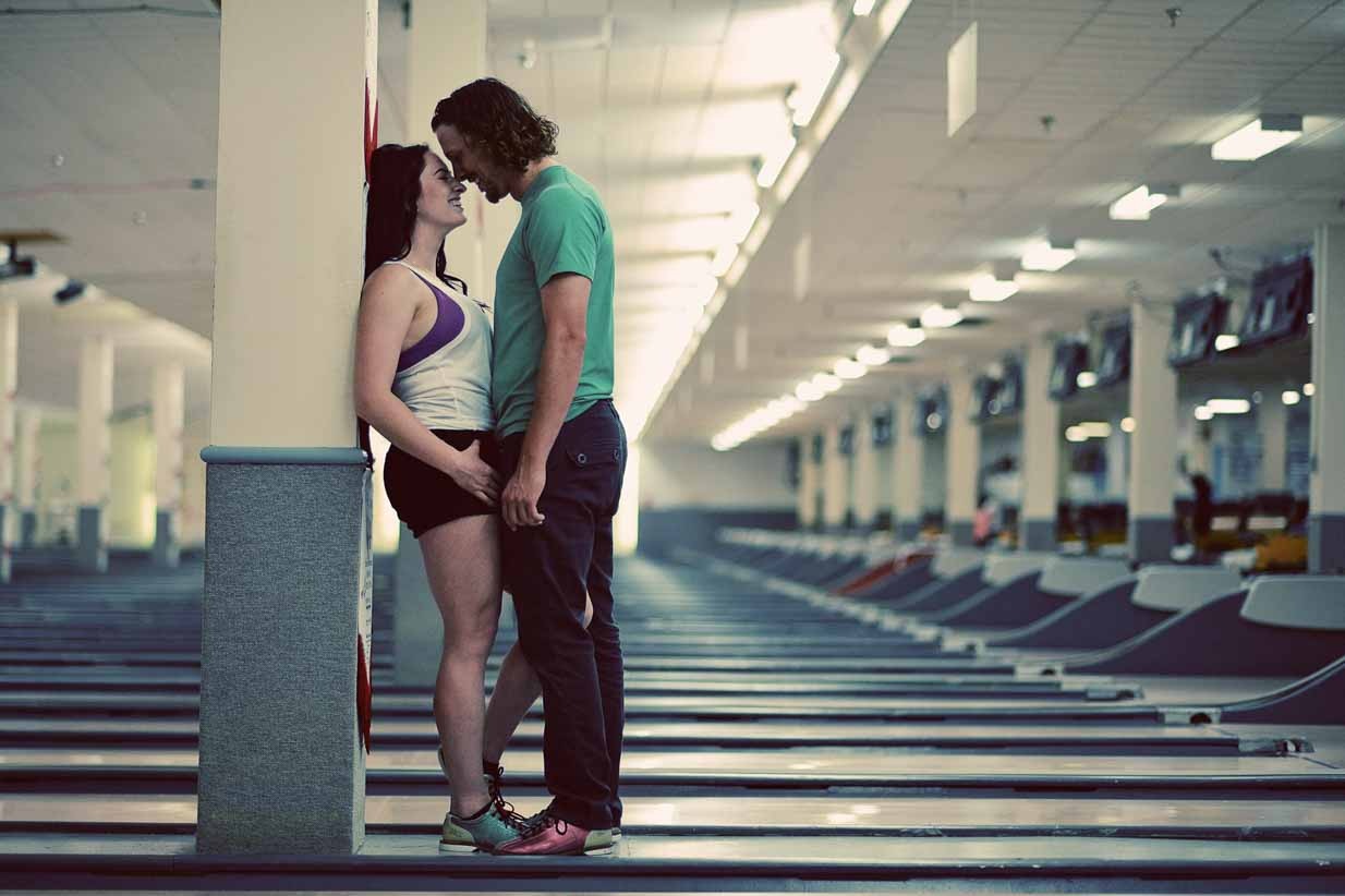 Bowling Alley | Calgary Engagement Photographer | SLIVER Photography
