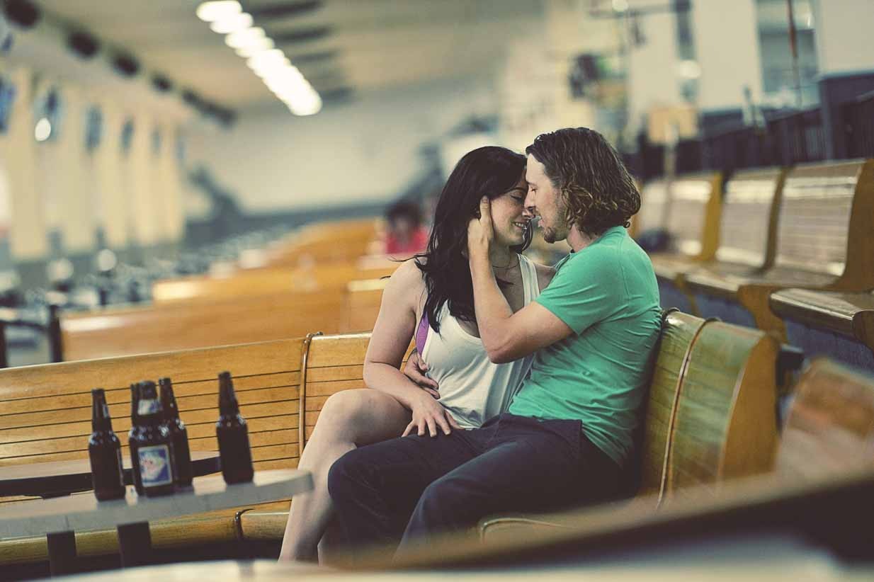 Bowling Alley | Calgary Engagement Photographer | SLIVER Photography