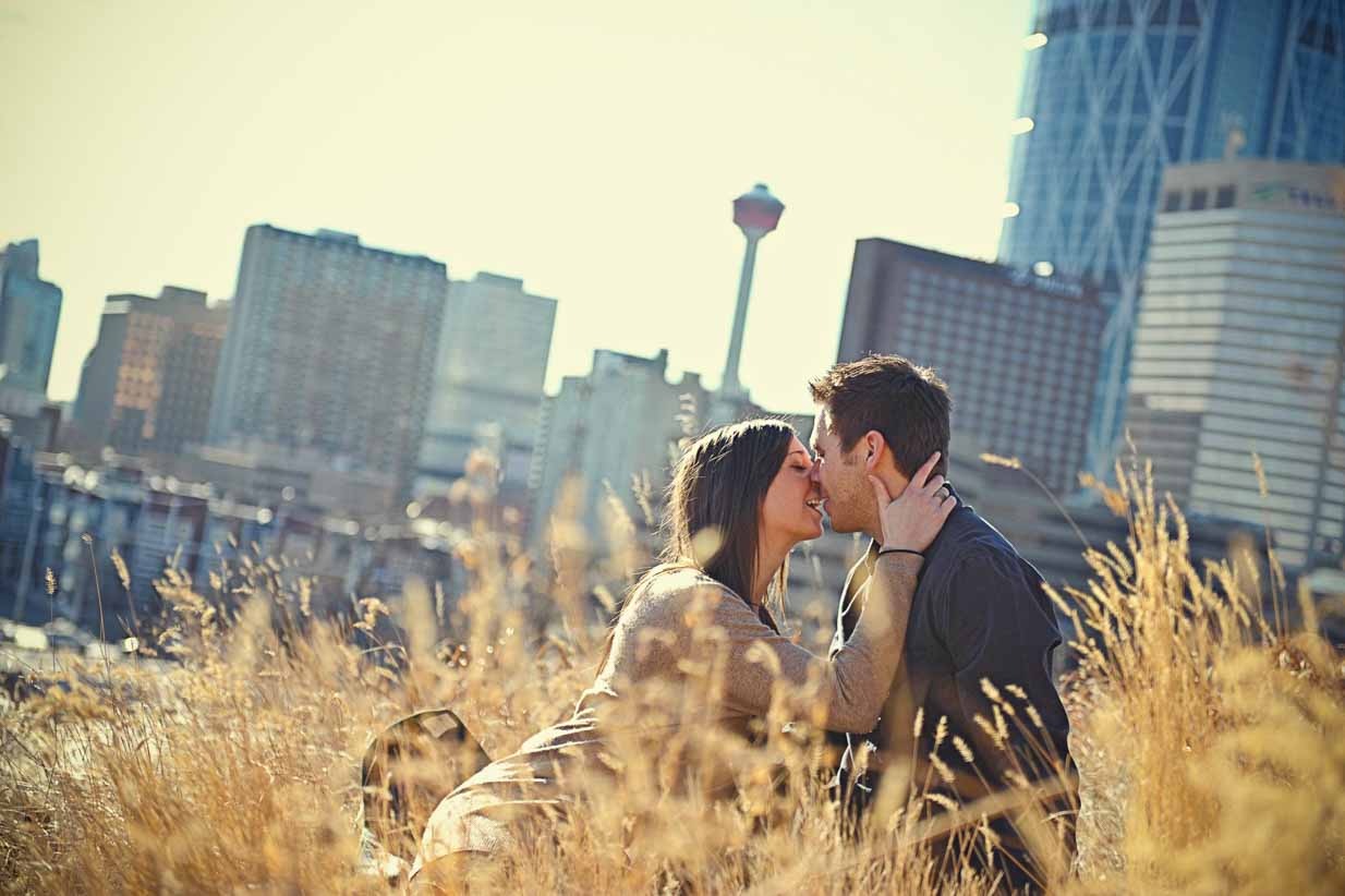 Long Grass Kisses | Calgary Engagement Photographer | SLIVER Photography