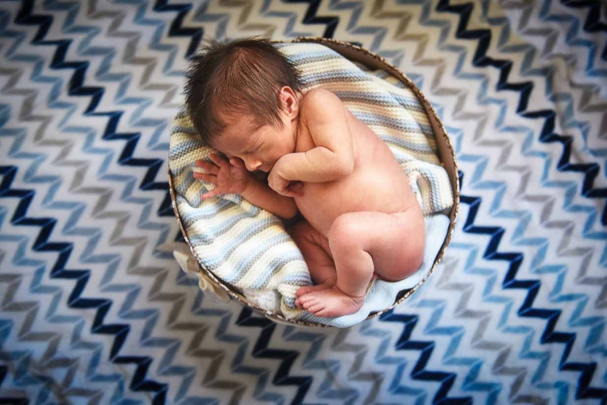 Baby in Basket | Calgary Newborn Photographer | SLIVER Photography