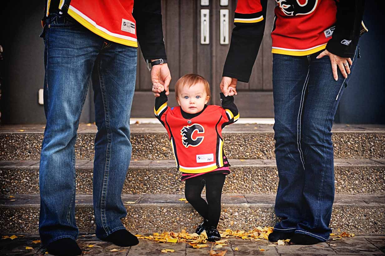 Calgary flames girl | Calgary Newborn Photographer | SLIVER Photography