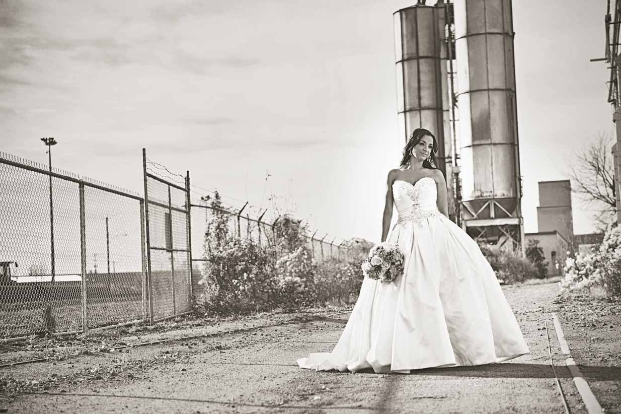 Bride in industrial Area | Destination Wedding Photographer | SLIVER Photography